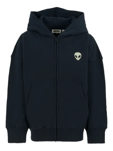 Molo alien-printed zip-up hoodie