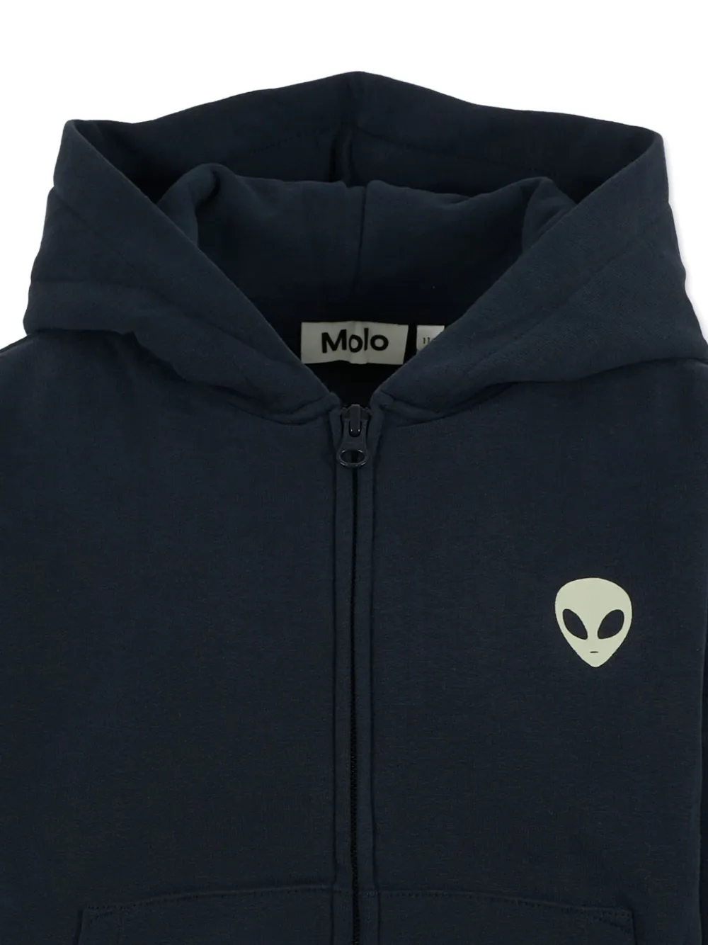 Molo Hoodie met rits en print Blauw