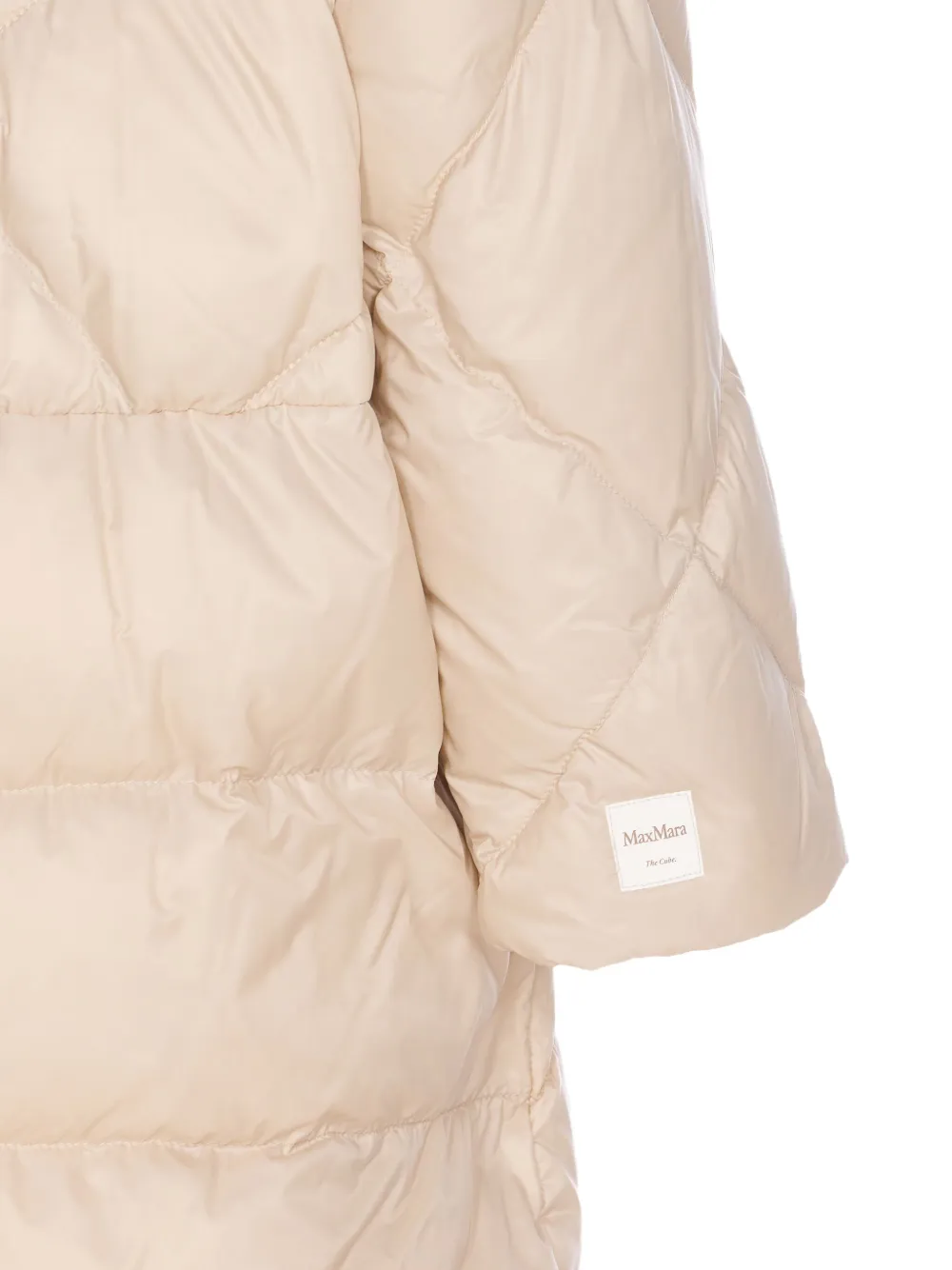 'S Max Mara Gewatteerde jas met diamantvormige voering Beige