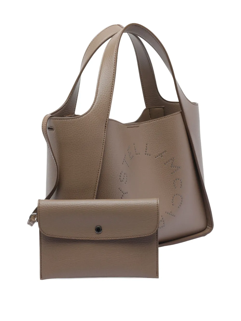 Stella Mccartney Double Handle Shoulder Bag In Brown