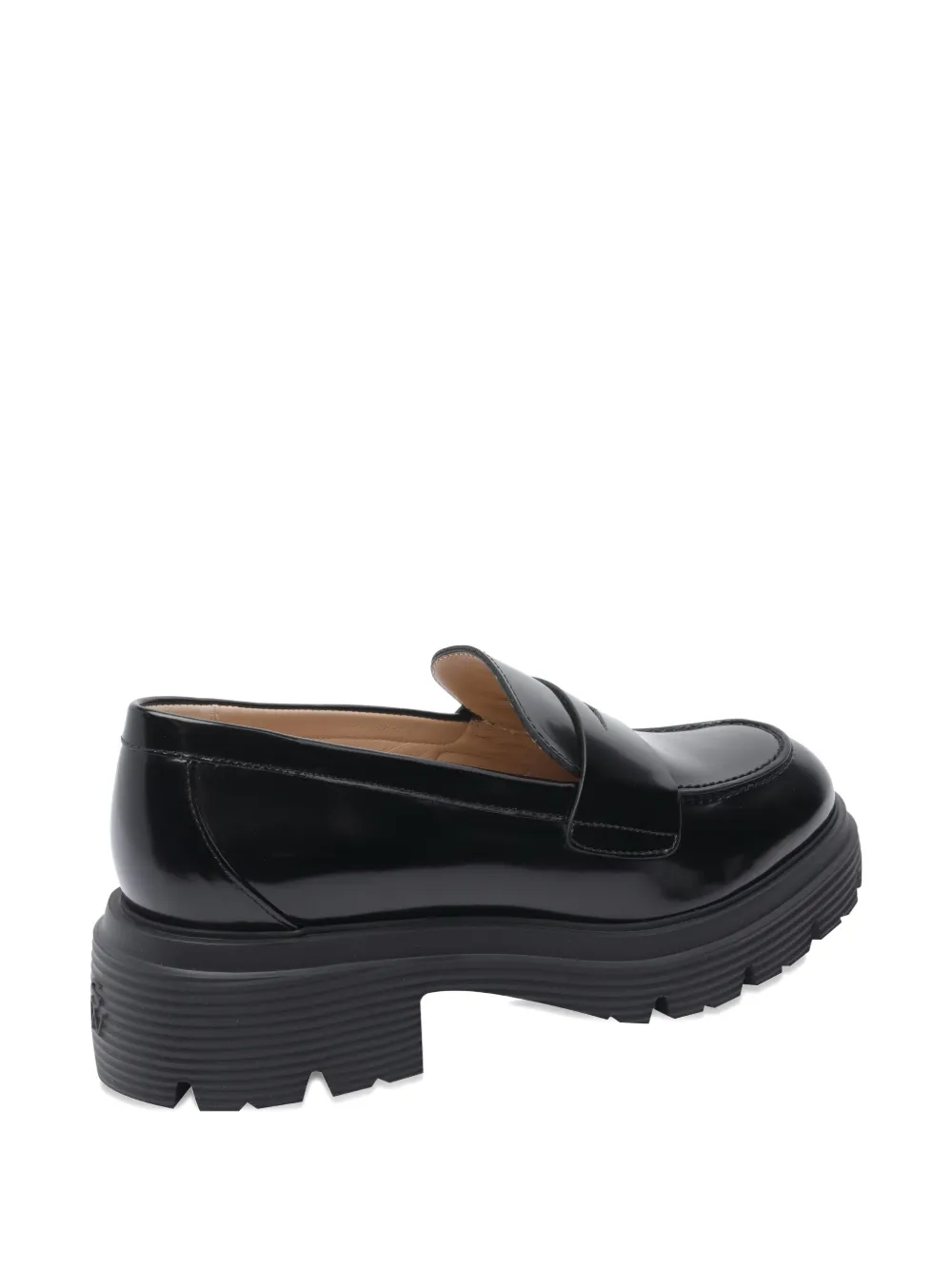 Stuart Weitzman penny-slot platform loafers Black