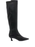 Stuart Weitzman 50mm pointed-toe knee-high boots - Black