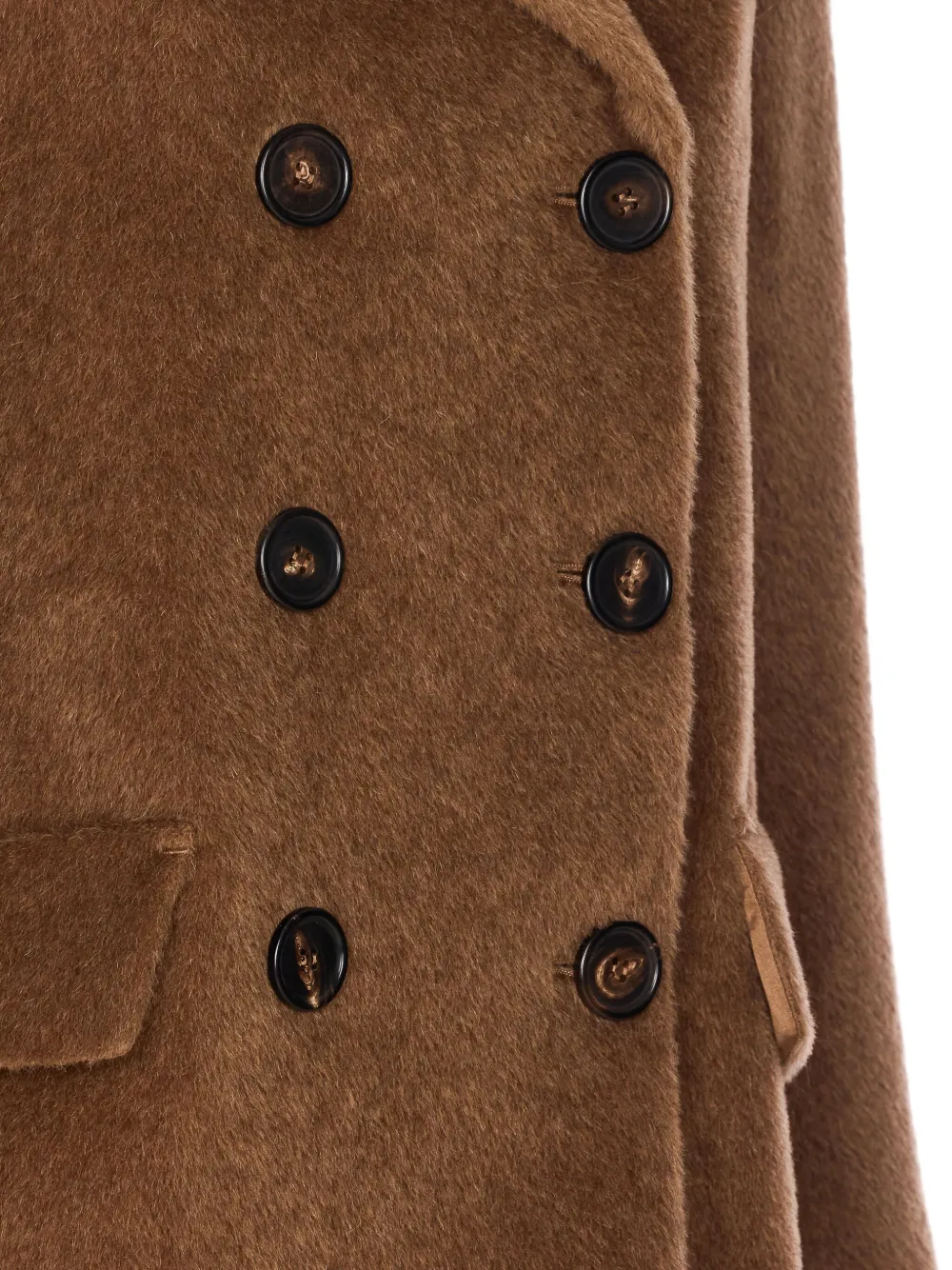 'S Max Mara Geborsteld jack met dubbele rij knopen Bruin