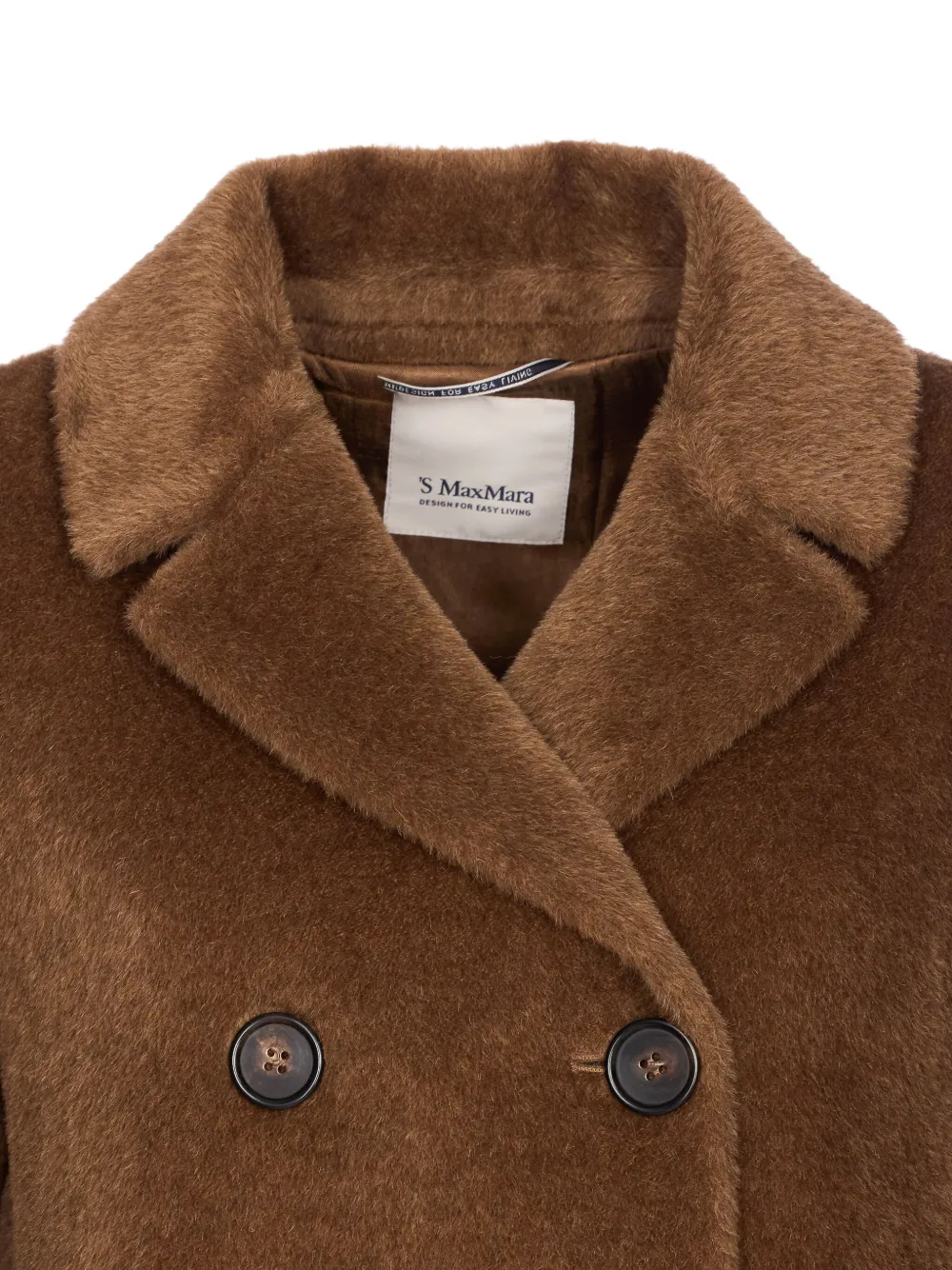 'S Max Mara Geborsteld jack met dubbele rij knopen Bruin