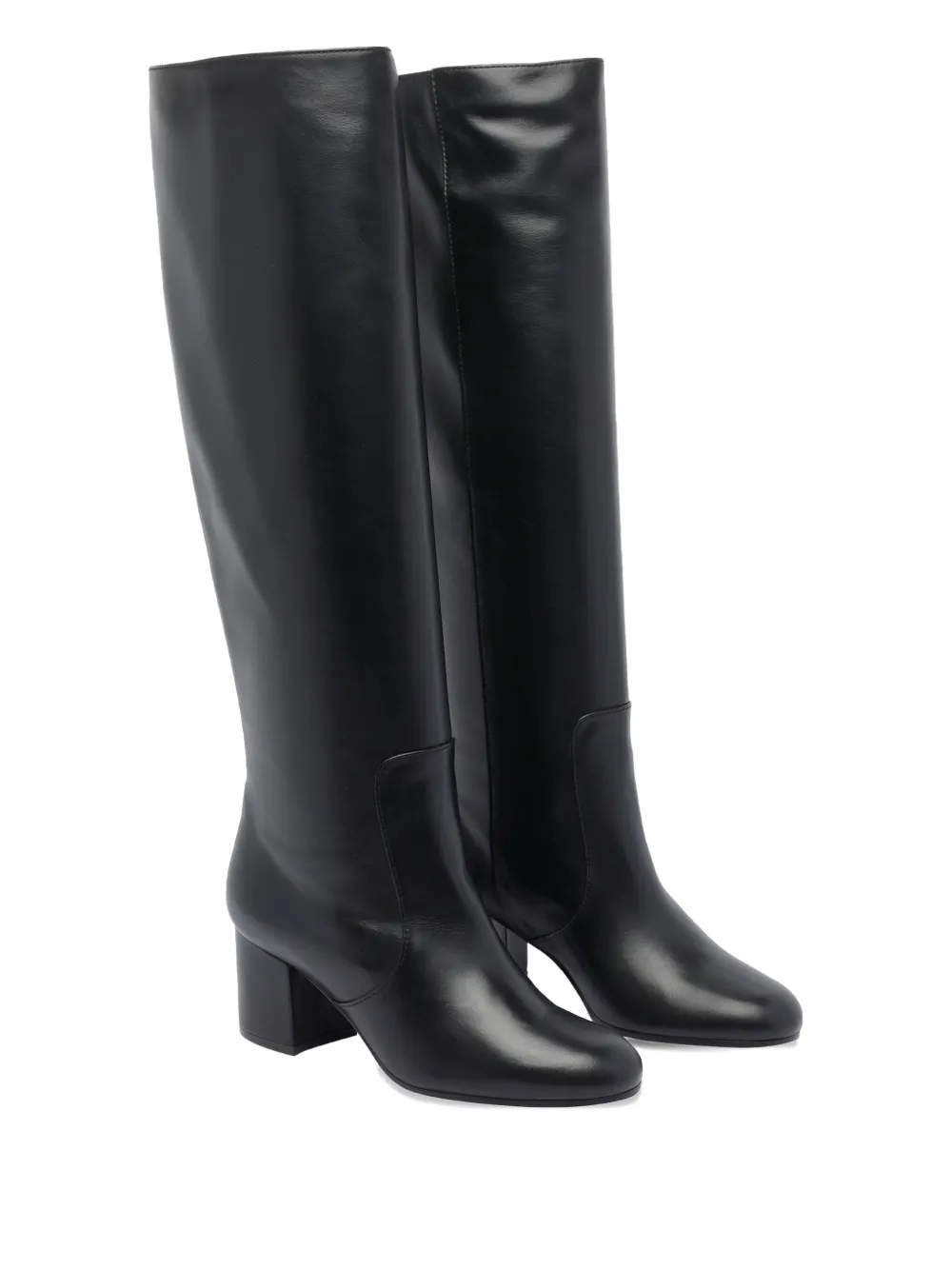 Via Roma 15 65mm leather block-heel knee-high boots | Knee-High Boots | Image 2