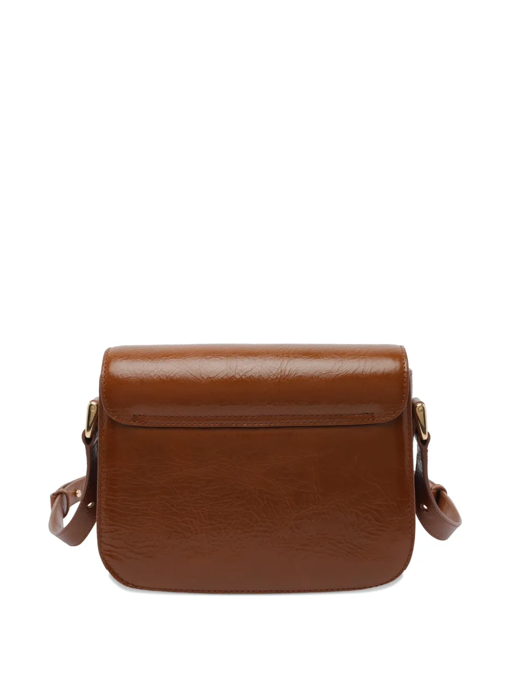A.P.C. Kleine Grace kalfsleren crossbodytas met sluiting - Bruin
