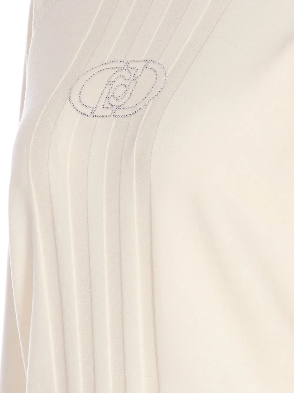 Liu •jo Crystal-embellishment Sweater In Neutral