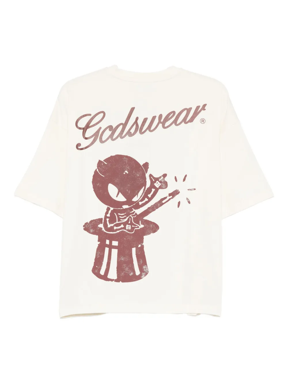 Gcds Graphic-print T-shirt In Neutral