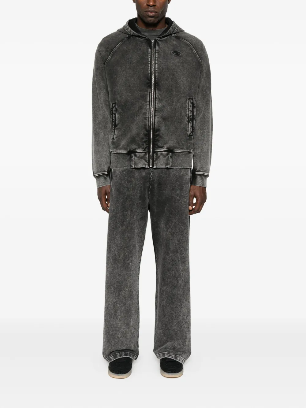 Diesel acid-wash drawstring trousers - Grijs