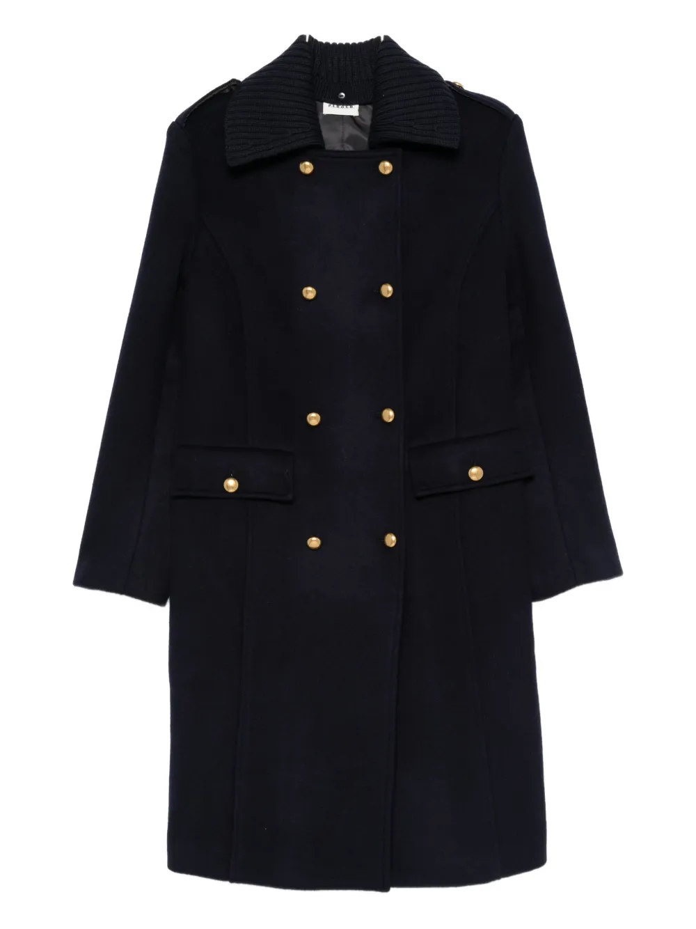 P.a.r.o.s.h Double-breasted Coat In Wool In Black