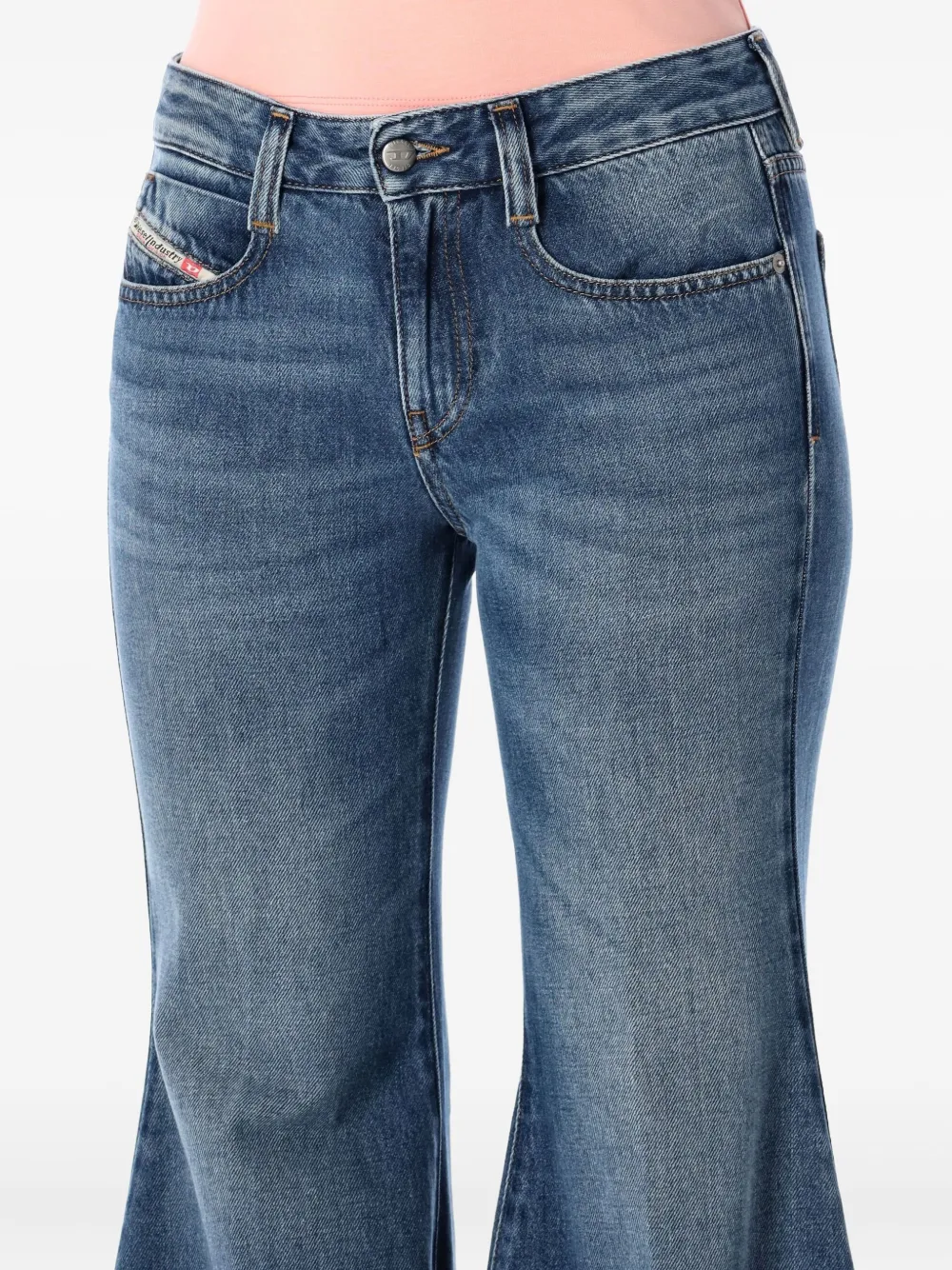 Diesel 1970 D-Bleess katoenen flared jeans Blauw