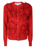 Comme Des Garçons Comme Des Garçons ruffled wool cardigan - Red