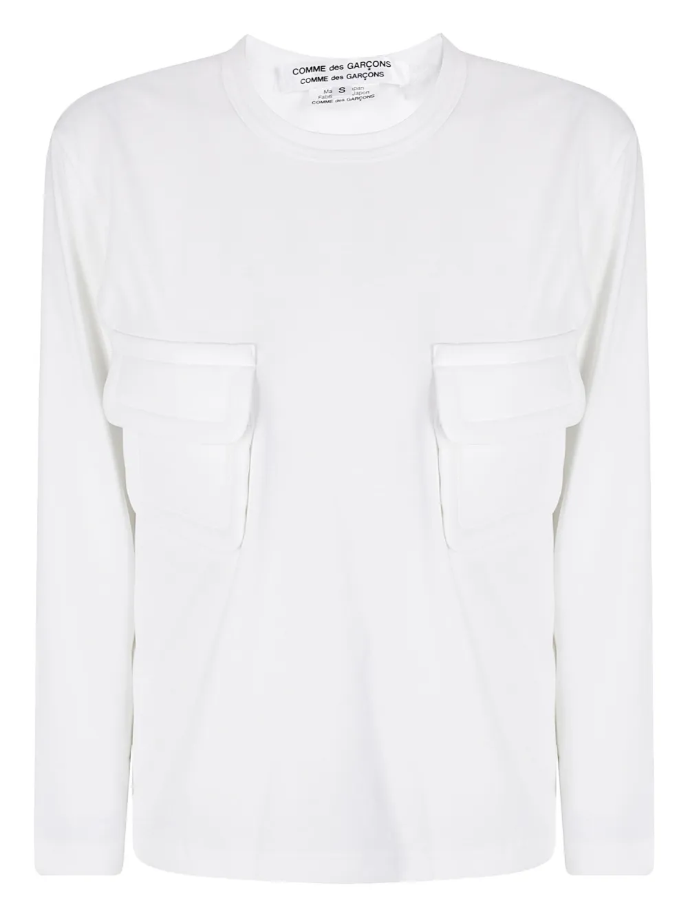 Comme Des Garçons Comme Des Garçons flap-pocket long-sleeve T-shirt | White | Image 1