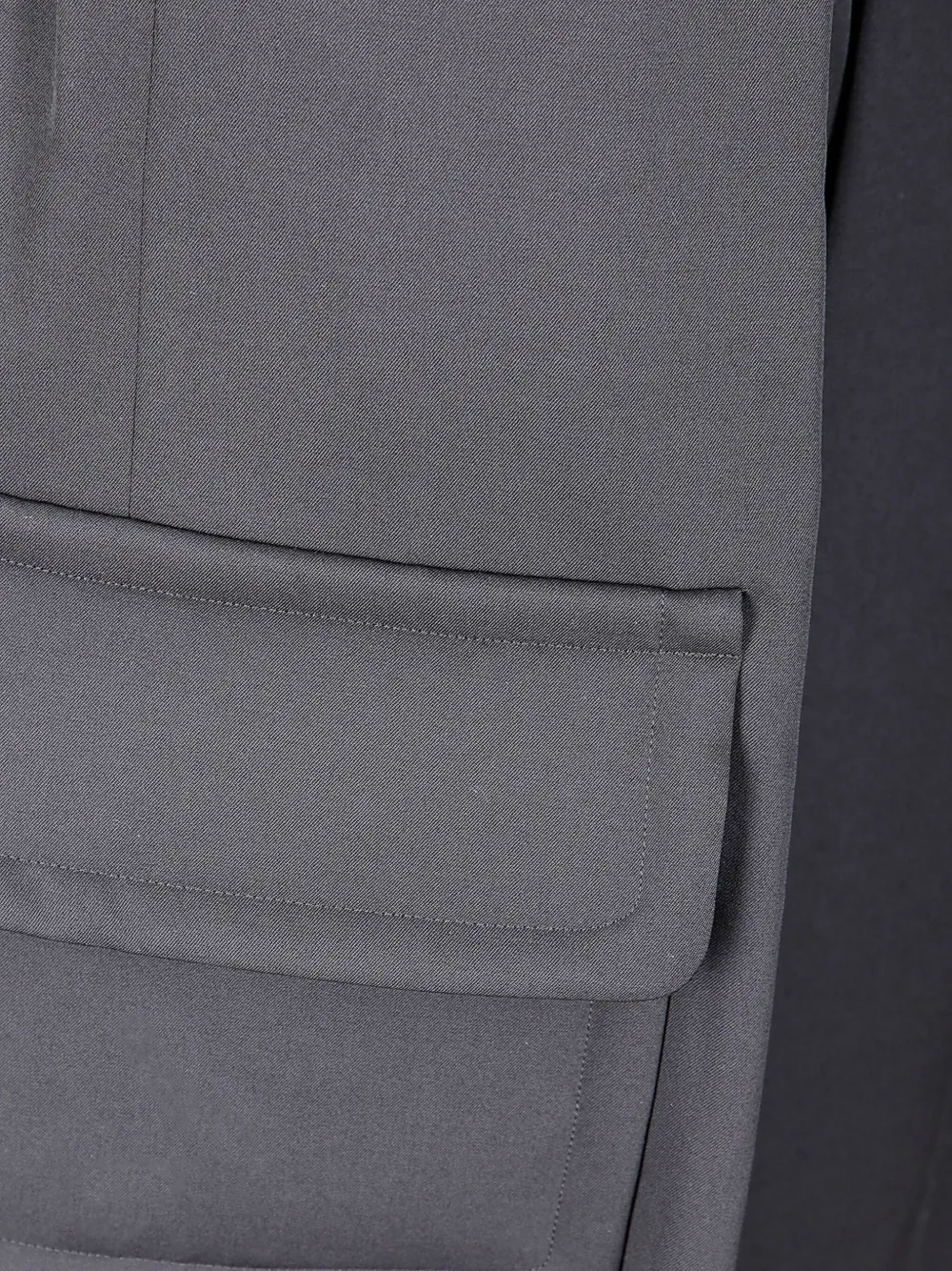 Comme Des Garçons Cuffed-ankles Trousers In Gray