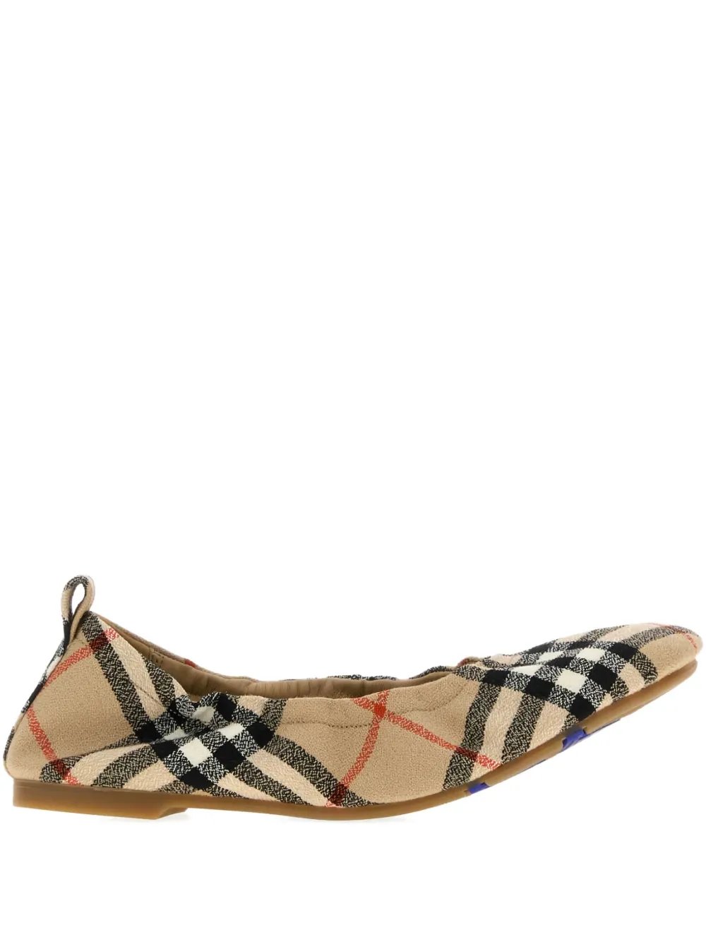 Burberry Geruite ballerina's Beige