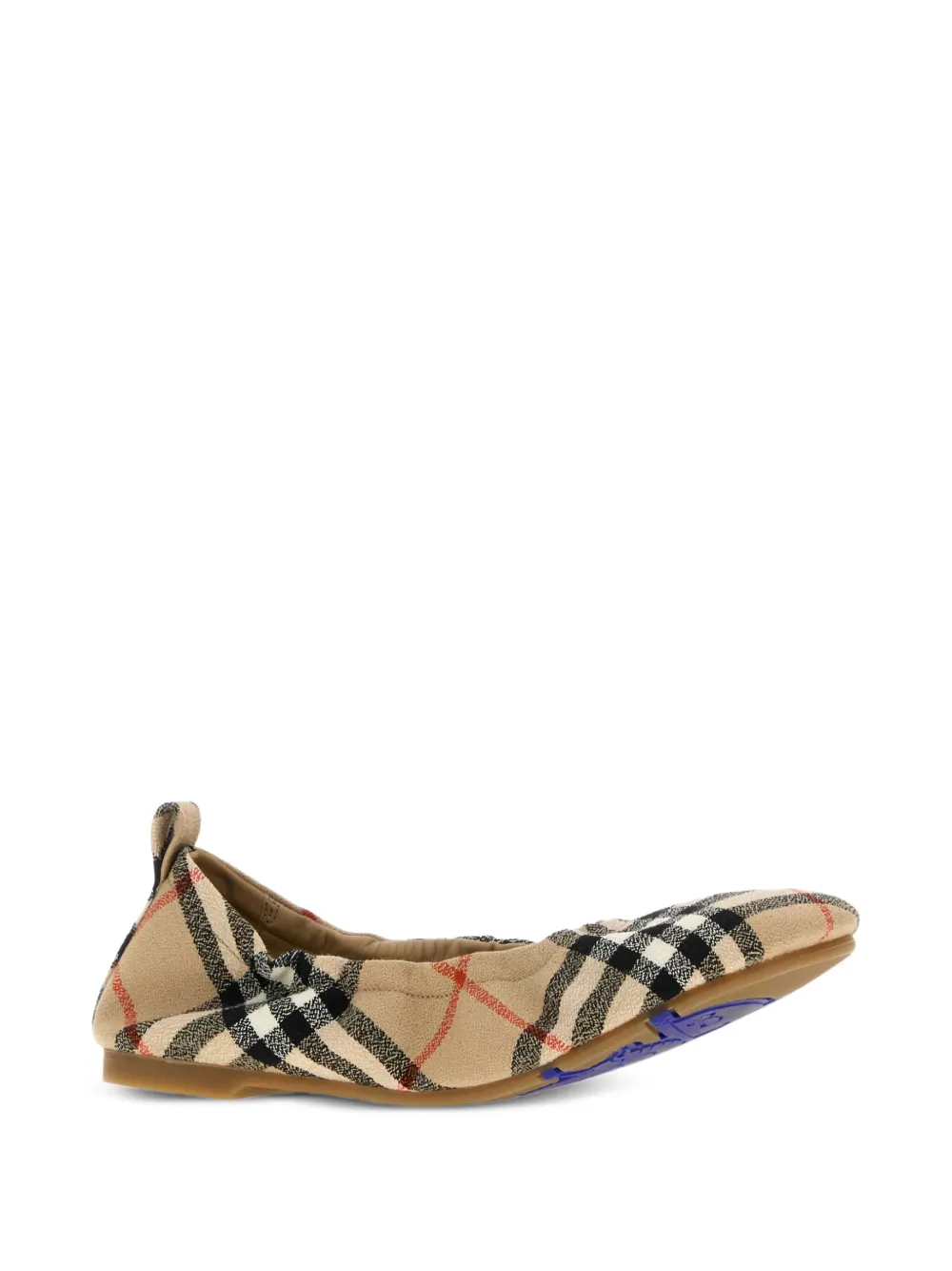 Burberry Geruite ballerina's Beige