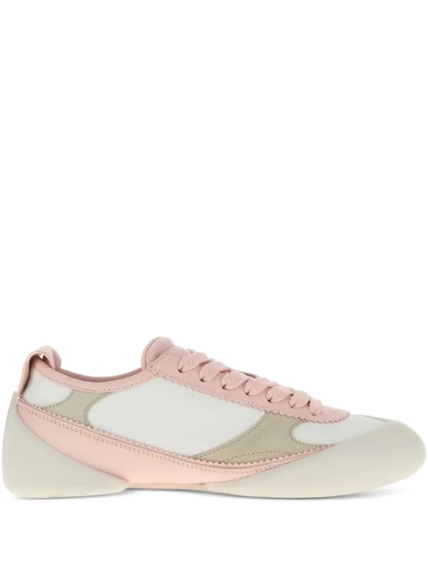 Alexander McQueen Flexion Leather Panelled Lace-up Trainers in White