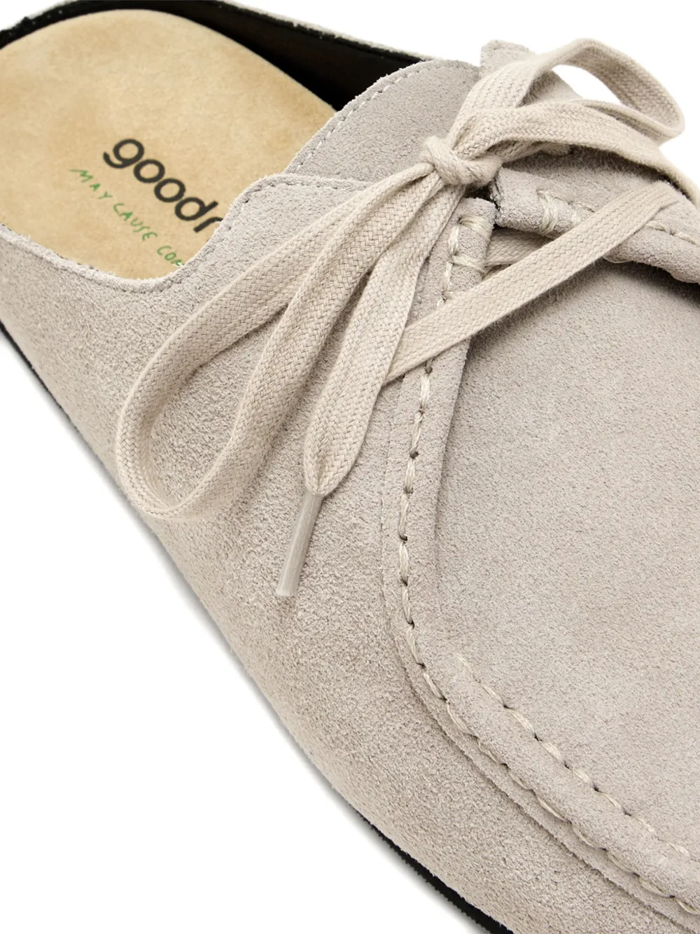 Good News Kindlin lace-up suede mules Grey