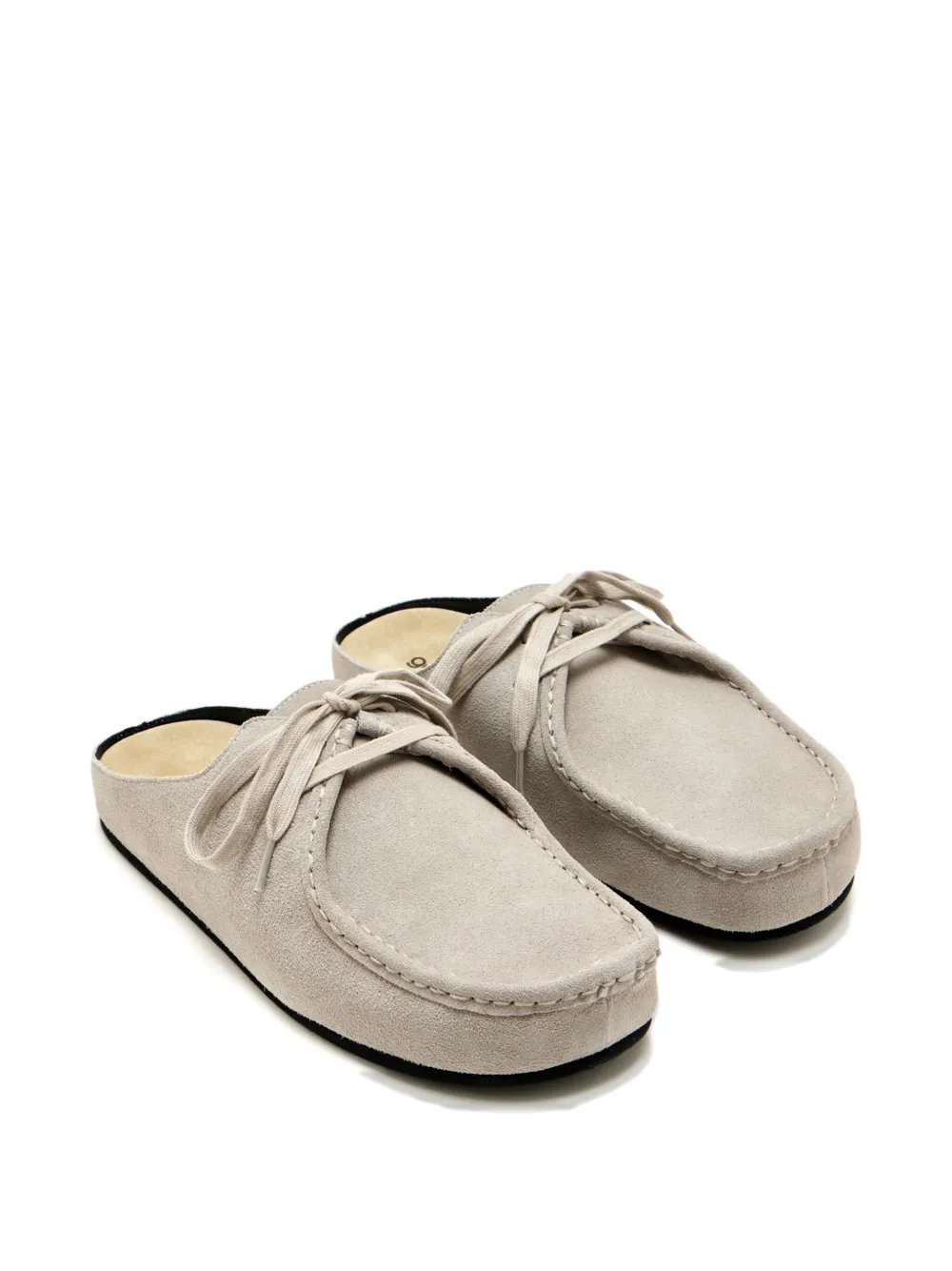 Good News Kindlin lace-up suede mules Grey