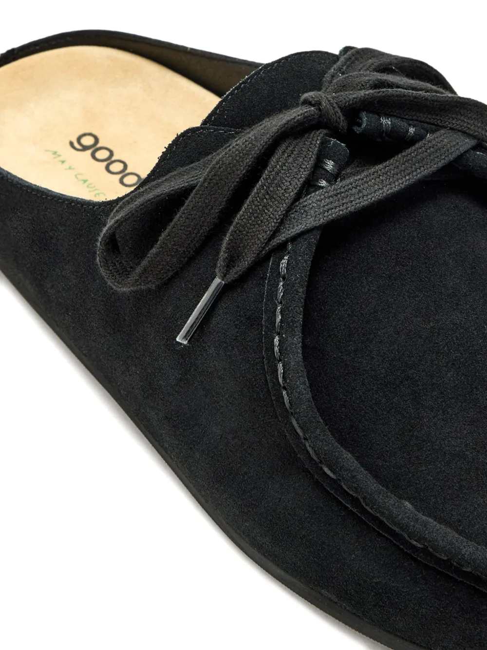 Good News Kindlin lace-up suede mules Black