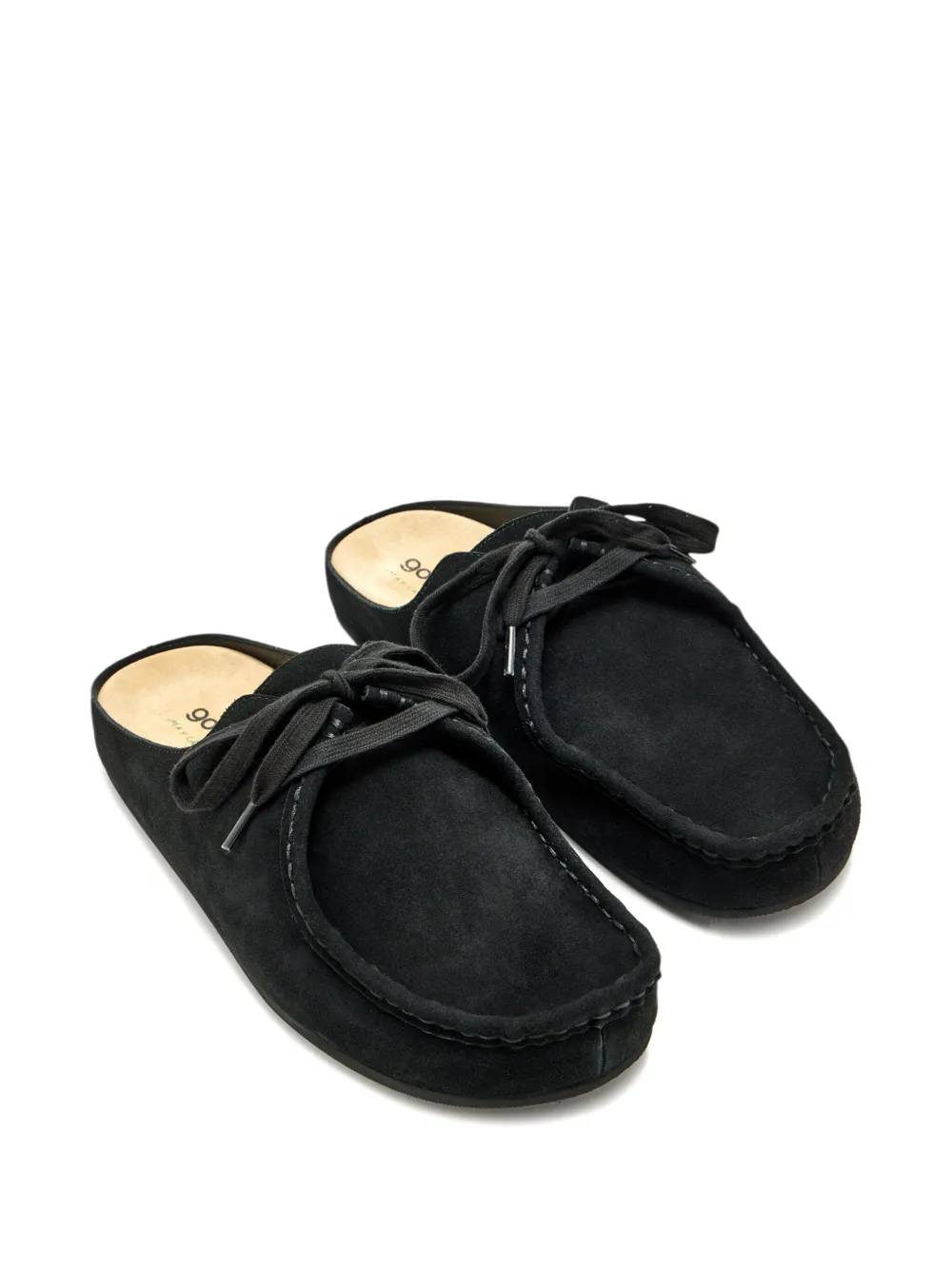 Good News Kindlin lace-up suede mules Black