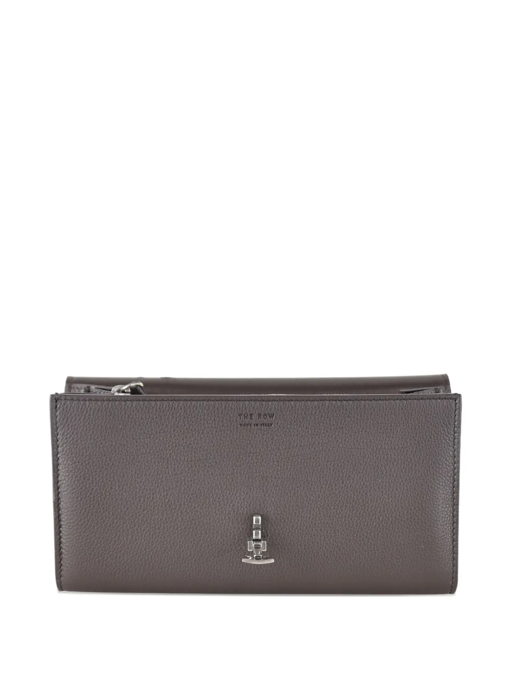 The Row Sofia Clasp-fastening Continental Wallet In Gray