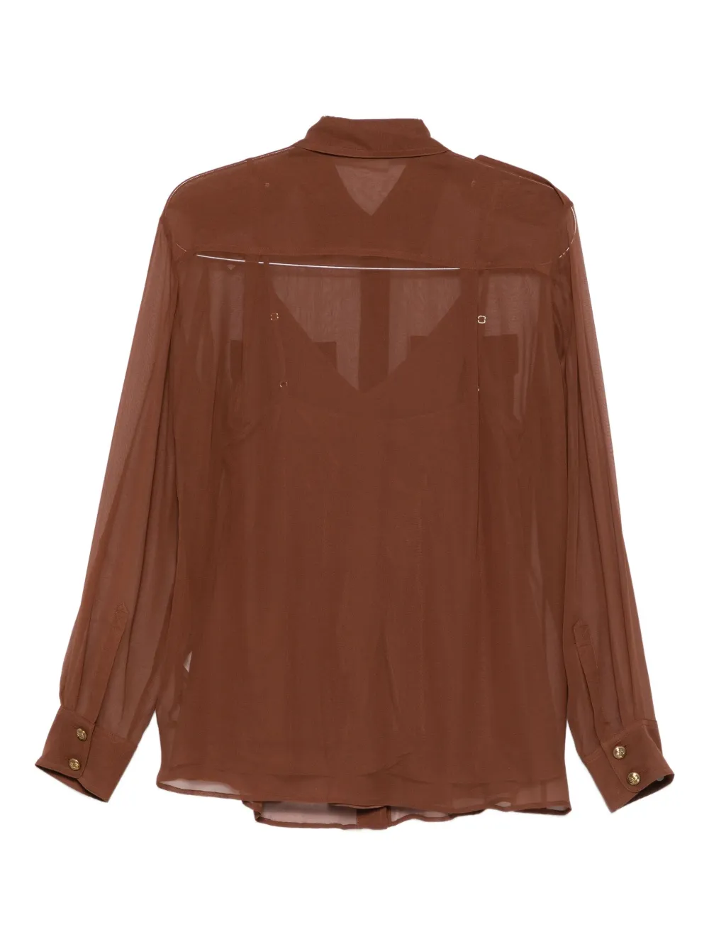 ZIMMERMANN Blouse met zak en knoopdetail - Bruin