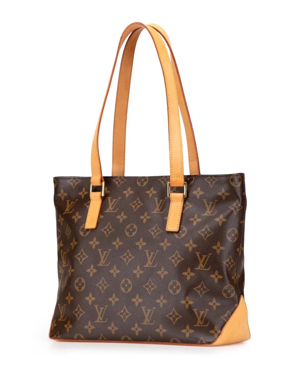 Pre-owned Louis Vuitton 2004 Monogram Cabas Piano Tote Bag In Brown