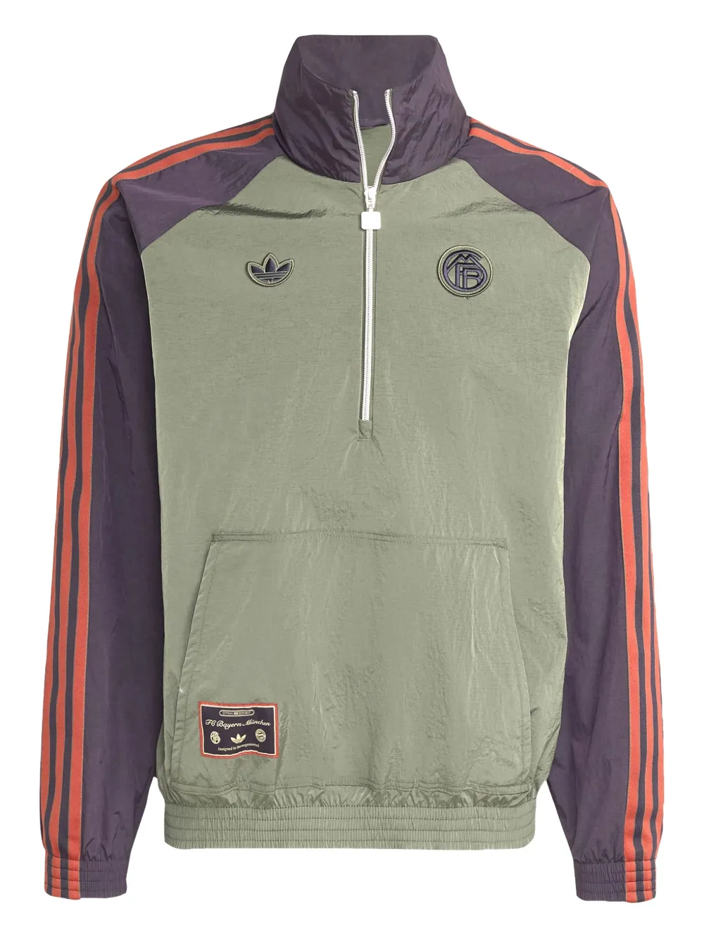 adidas Bayern München FC half-zip sweatshirt | Green | Image 1