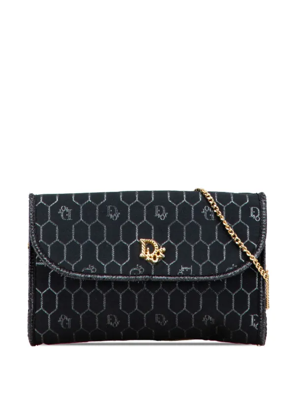 【美品】クリスチャンディオール チェーン ショルダーバッグ ハニカム キャンバス Christian Dior Pre-Owned 20th Century ハニカム キャンバス