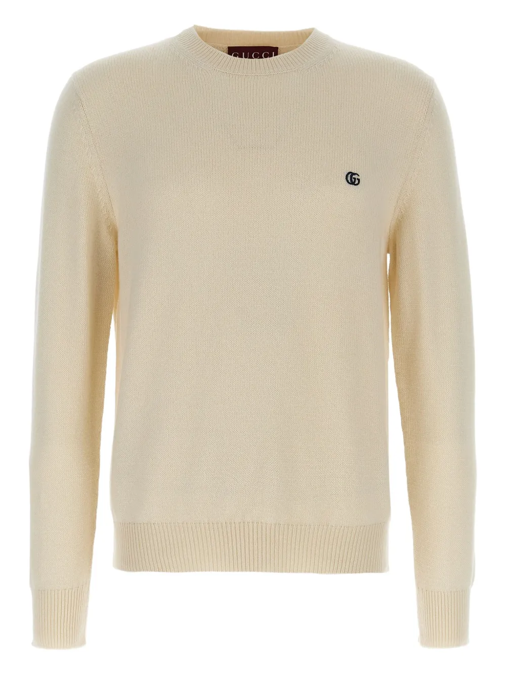 Gucci logo-embroidered crew-neck sweater | Neutrals | Image 1
