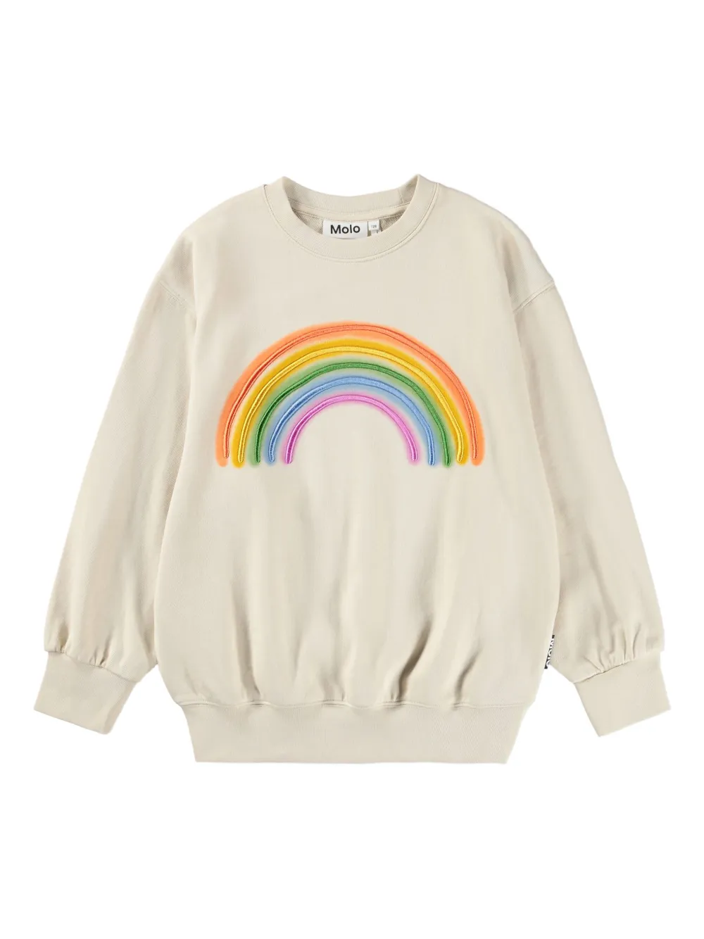 Molo Felpa Monti con ricamo arcobaleno - Toni neutri