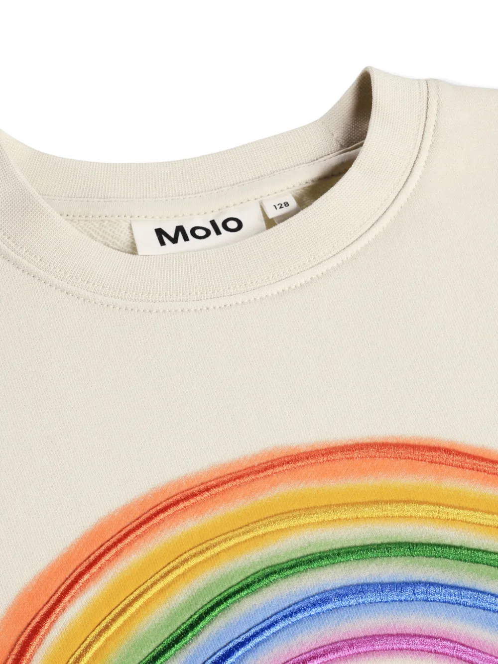  Molo Monti Rainbow-embroidered Sweatshirt - Neutrals 