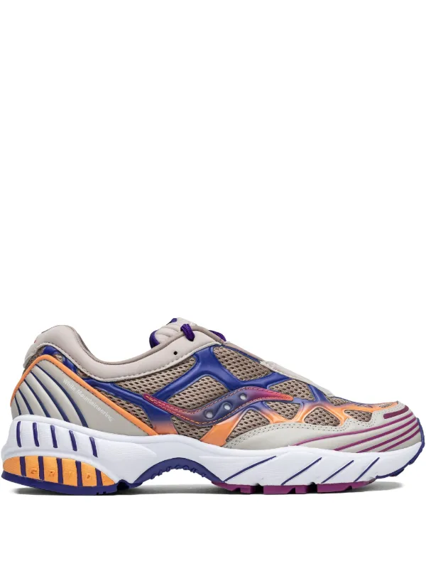 Saucony x White Mountaineering Grid Web Sneakers Brown FARFETCH IN