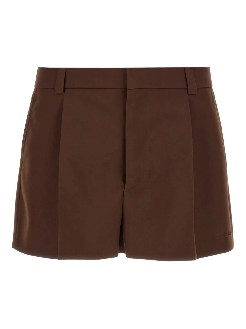 Gucci pin-tuck wool shorts | Brown | Image 1