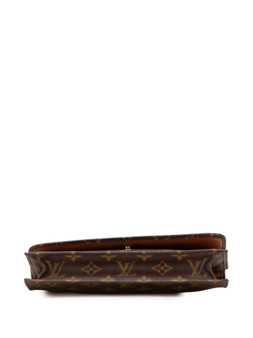 Pre-owned Louis Vuitton 1996 Monogram Pochette Rabat 23 Clutch Bag In Brown