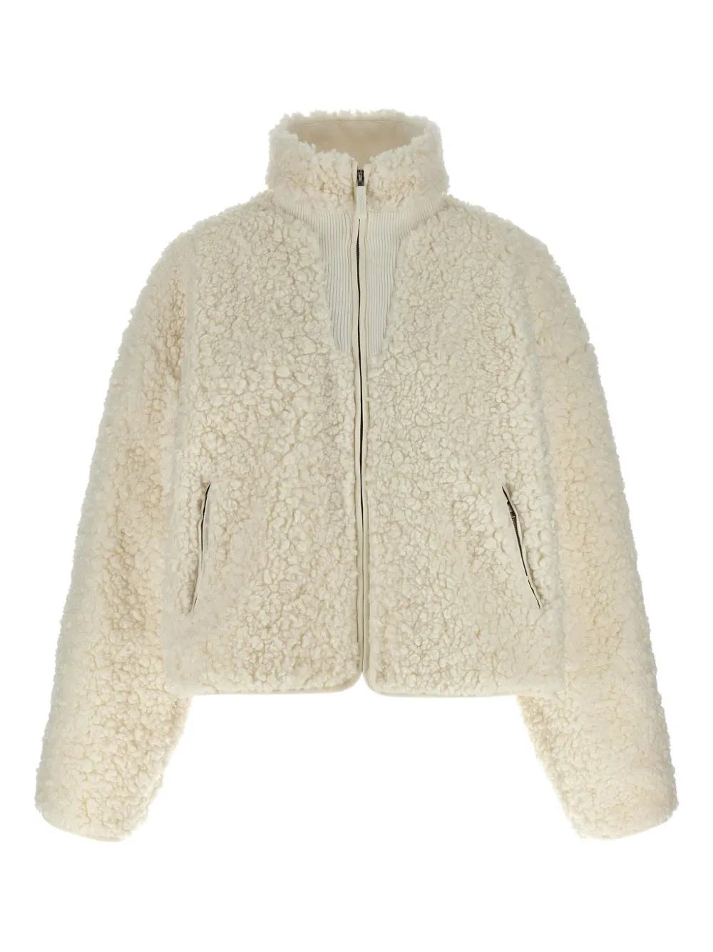 ENTIRE STUDIOS teddy-texture zip-front jacket | White | Image 1