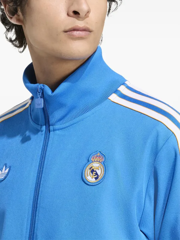 Adidas Real Madrid zip-up Sweatshirt | Blue | FARFETCH