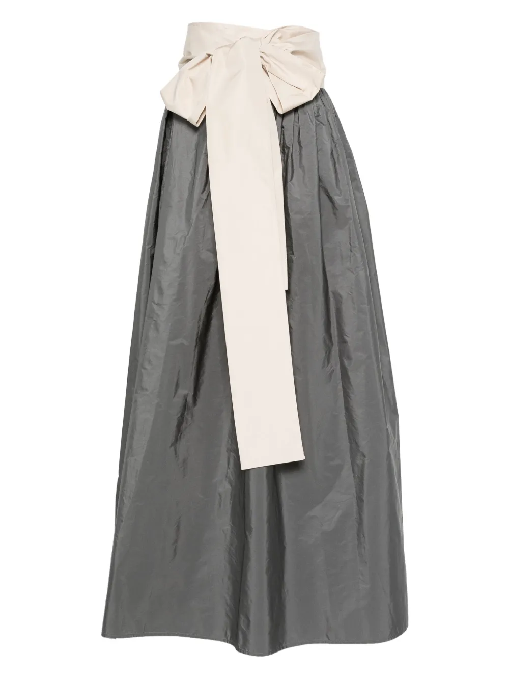 CO.GO bow-detail pleated skirt | Grey | Image 1