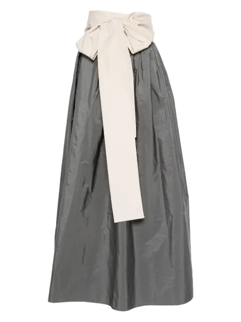 CO.GO bow-detail pleated skirt