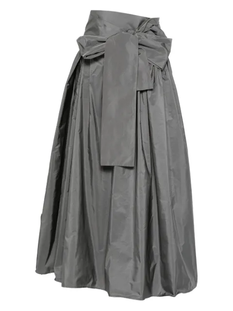 CO.GO bow-detail pleated skirt