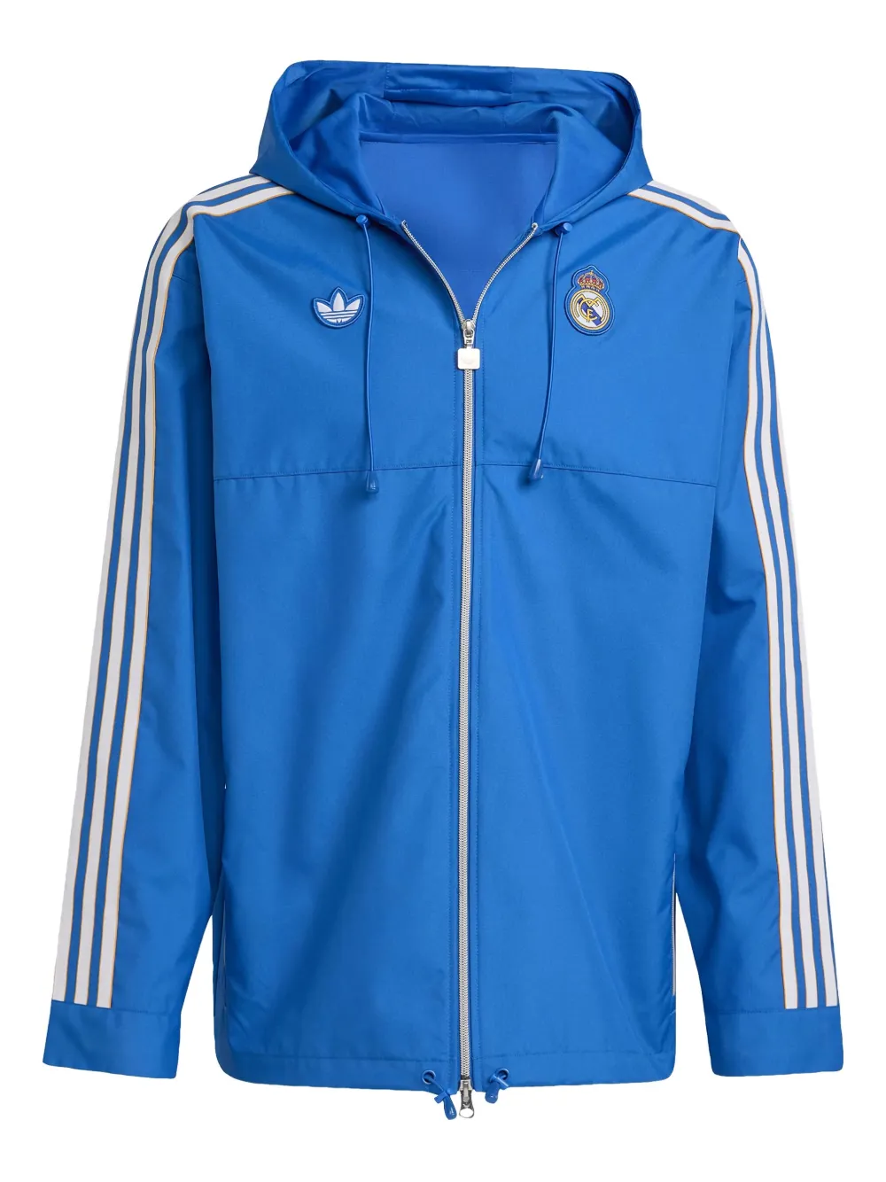 adidas Real Madrid three-stripe hooded jacket | Blue | Image 1