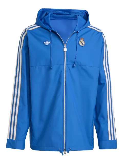 adidas Real Madrid three-stripe hooded jacket