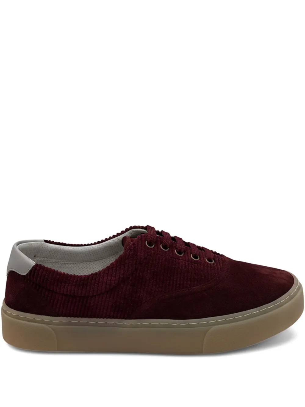 Brunello Cucinelli corduroy-suede sneakers | Red | Image 1