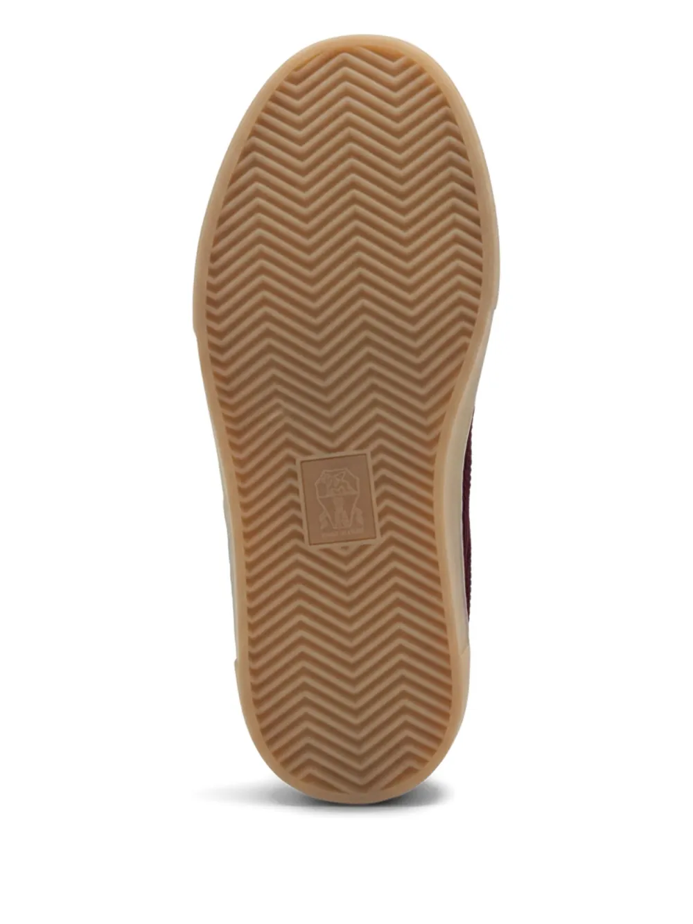 Brunello Cucinelli Corduroy-suede Sneakers In Burgundy