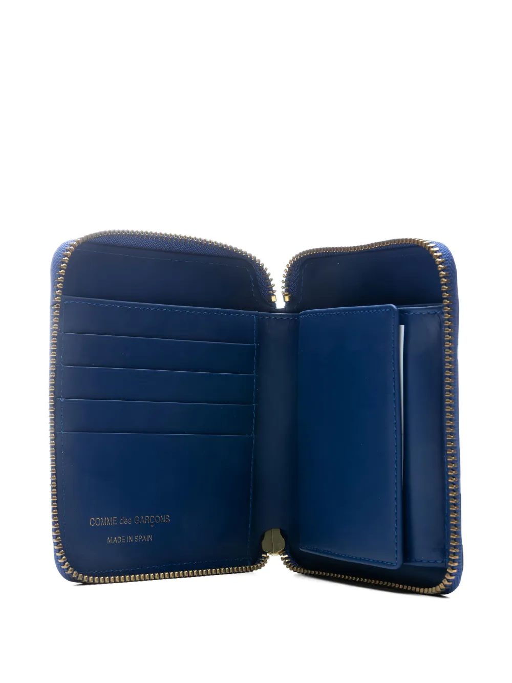Comme Des Garçons Polka Dot Pattern Wallet In Blue
