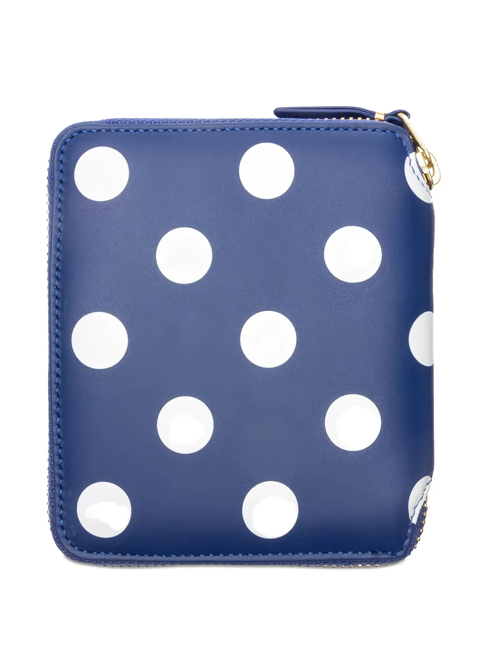 Comme Des Garçons Polka Dot Pattern Wallet In Blue