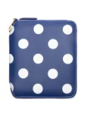 Comme Des Garçons Wallet polka-dot zipped wallet - Blue