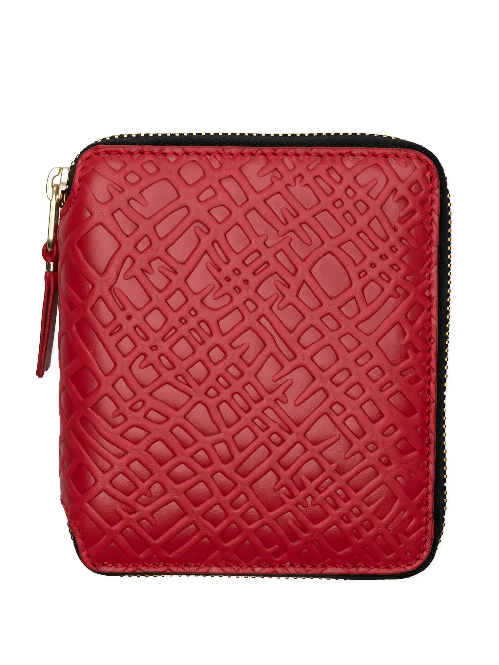 Comme Des Garçons Wallet embossed zip-around wallet | Red | Image 1