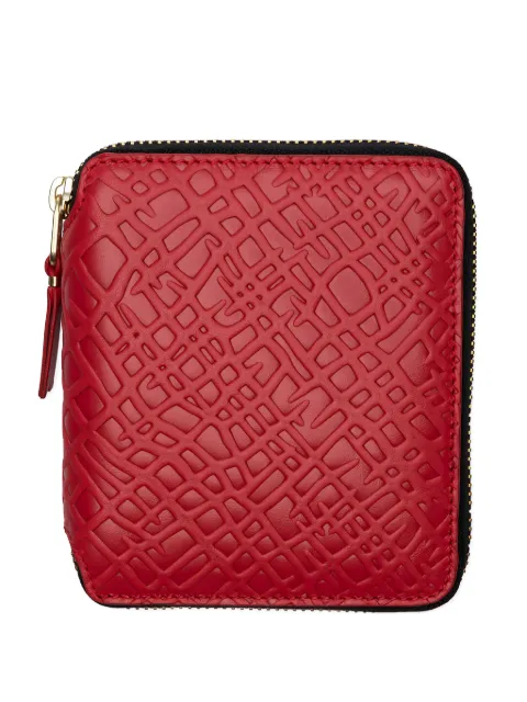 Comme Des Garçons Wallet embossed zip-around wallet